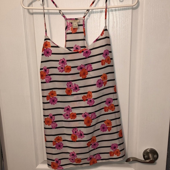 J Crew Floral Stripey Cami - Picture 3 of 3
